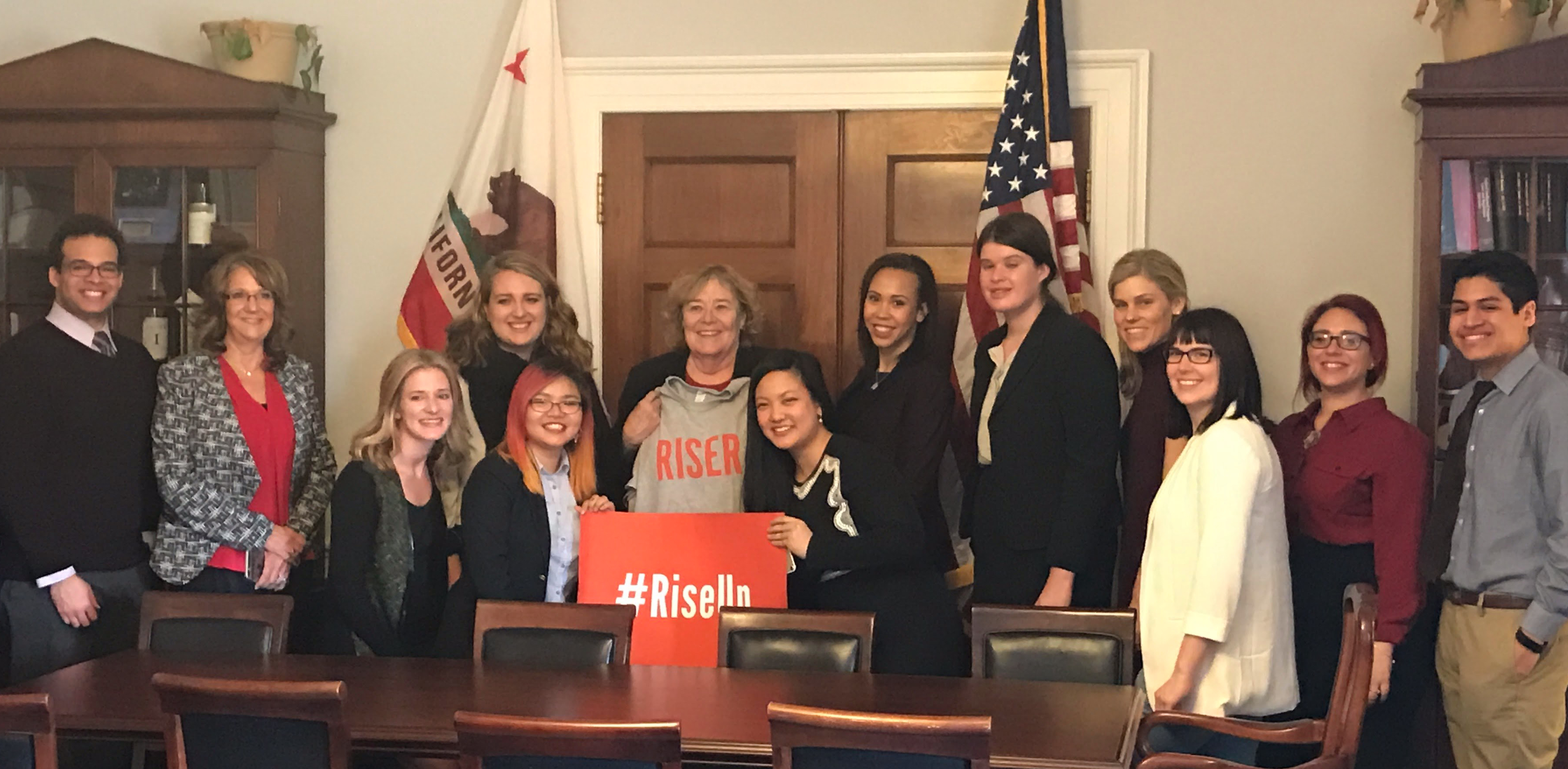 Risers with U.S. Representative Zoe Lofgren (D-CA) on Capitol Hill in Washington, D.C.
